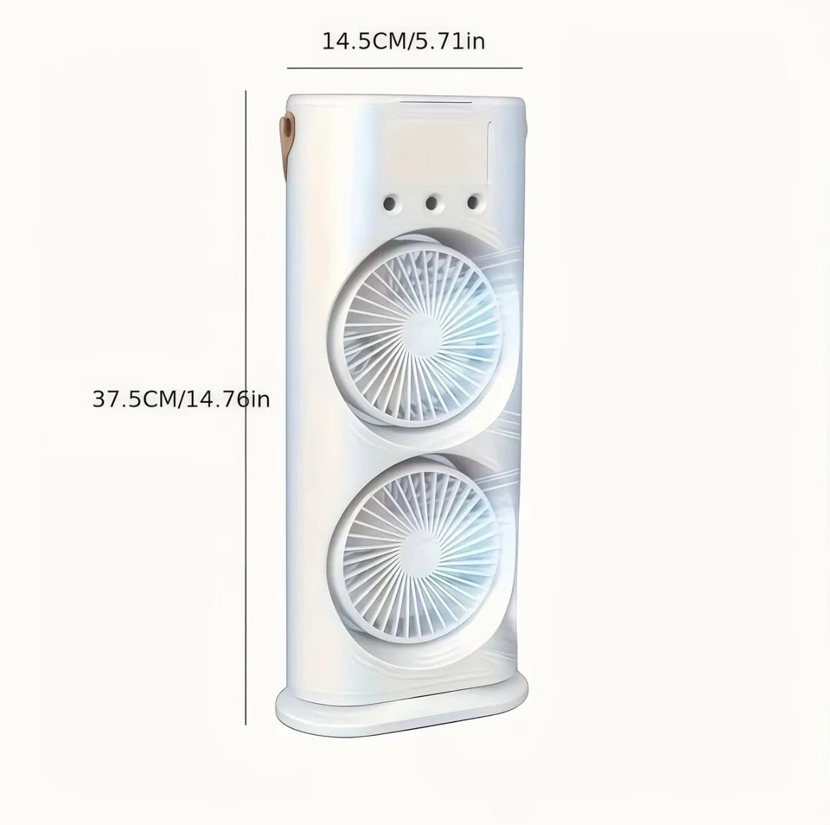 Mini Ventilatore Rinfrescante 3 in 1 USB – Umidificatore Portatile con Serbatoio 120ml e Luce LED